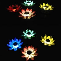 Lotus lagan, solarni plutajući bazen ukrasni lotos LED boja promjena noćnog svjetla za zabavu na bazenu
