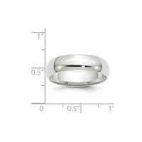 14k bijeli zlatni prsten za vjenčanje Comfort LTW Fit veličine 9.5