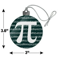 PI math geek nerd 3. ukras za odmor Akrilnog božićnog stabla