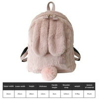 Ženska backpack Plišani mini flaffy Rabice ruksak za uši Fuzzy Bunny Satchel Casual Paypack za djevojke,