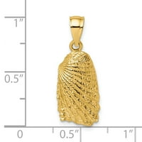 Jewels 14k žuta zlatna školjka 2D privjesak