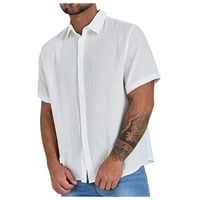 Muška majica kratkih rukava dolje Ležerne prilike Tropical vanjska majica Bijela 3xl