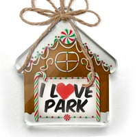 Ornament tiskan jedan oboren I Love Park Božić Neonblond