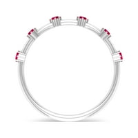 Laboratorija je stvorio rubin rubni prsten za žene - AAAA kvalitet, srebrna srebra, SAD 12.50