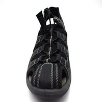Muške ležerne kožne sandale - Sportske sandale - planinarske sandale Ar- crna 6.5