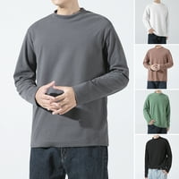 Xiaobai Muška majica Dvostrana runa s dugim rukavima s dugim rukavima, pulover sa čvrstom kožom, pulover