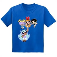 Djevojke PowerPuff Girls casual pamuk majica crtane vrhove majice za dijete kratkih rukava
