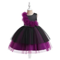Djevojke se oblače okrugli vrat cvjetni tulle Pageant party haljina haljina veličine 150; 7-8y