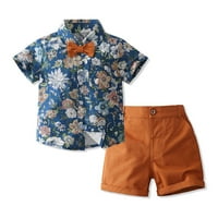 Britanski stil modni dječački odijelo ljeto Dječje kratke rukave s kratkim rukavima kratke hlače za