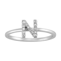 Araiya Sterling Silver Diamond n Početni prsten za žene Veličina 7,5
