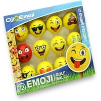 Oji-emoji Premium Emoji Golf Balls, Jedinstvena profesionalna praksa Golf Balls, Emoji Golfer Novelty