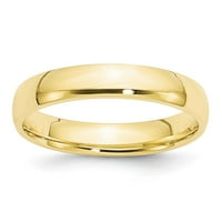 10K Yellow Gold LTW Comfort Fit muške dame vjenčani prsten veličine 9