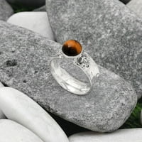 Desiregem Prirodni tigar Eye - Afrika Sterling srebrni odrasli ženski prsten s. Nakit SDR124884