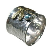 Taluosi Žene Elegantni vintage Rhinestone Nelaid Dragonfly Dizajn nakita prstena