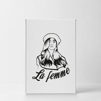 Smile Art Design La Femme Crno-bijela dama Skica za crtanje Minimalistička umjetnost Glam modna platna