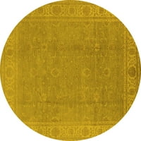Ahgly Company u zatvorenom okruglu Orijentalno žute tradicionalne prostirke područja, 7 'okruglo
