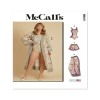McCall je šivaći uzorak - propušta 'bodi, ogrtač, šorc i hlače, veličina: D