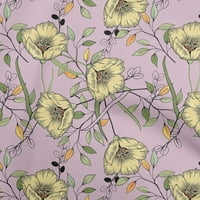Onuone rayon ljubičaste tkanine cvjetni obrtni projekti Dekor tkanina Štampano od dvorišta Wide-J6