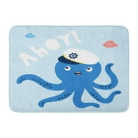 Prekrasna slatka hobotnica i bebe Ahoy Aquatic Baby Boy Byormats Podna prostirka za kadu 23.6x