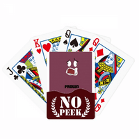 Crvena emocija brinu namršteno oversko peek poker igračka karta privatna igra