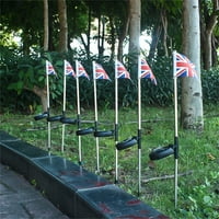 Pompotops Solarna Britanija zastava Light Yard Lawn Latch Home Garden Dvokor dvorišta