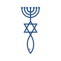 Mesianic Jevrejska religija Simbol naljepnica naljepnica naljepnica Die Cut - samoljepljivi vinil -