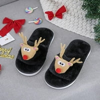Dječaci Djevojke otvorene nožne prste Fuzzy papuče Mekane plišane lepršave klizne sandale za božićne