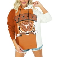 Ženska gameday Couture Texas Orange Texas Longhorns Hall of Fame Colorblock Pulover Hoodie