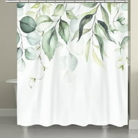 Zelene lišće za zavjese za tuširanje, vodeno-repelentne tkanine za zavjese za kupatilo poliesterske