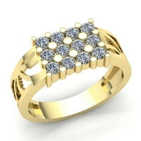 Originalni 3CT okrugli rez dijamantski muški godišnjički angažman prsten od punog 18k ruža, bijelo ili