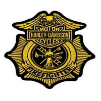 Harley-Davidson vatrogasac Zlatni zakrpa, mali 3-1 2 '' W 4 '' h EM1265172, Harley Davidson