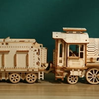 Esafio luksuzni mali vlak Trodimenzionalna puzzle igračka sastavljena ručno rađena model Handmade 3D