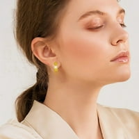 Kenklcie Ljetne boje patentnih zatvarača kopča naušnice Lično mekani djevojke uši za uši od nehrđajućeg