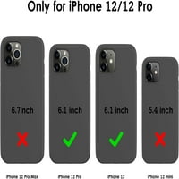 iPhone Pro CASE, tečni silikonski udarni poklopac [poboljšana zaštita kamere i ekrana] sa medokosom