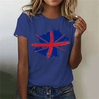 Američka zastava T majice za žene izrađene u SAD-u, majice za žene ljetni casual vrhovi kratki rukav
