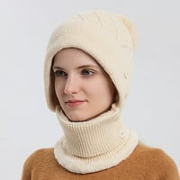 Umitay ženska puna boja zadebljana topla vjetra zaštita od vjetra hladno vunena kapa