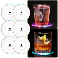 Koktel koji se proizvodi s predizama, Tinyyouth akril višekolika Infinity tunel LED pije Coaster LED