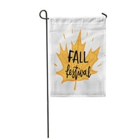 Natpis Fall Festival javorov list od crne masti za zastavu Dekorativna zastava Kuća baner