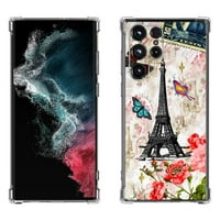 Galaxy S Ultra Case, Pariz Toranj Leptir Drop zaštita Otporna na udar TPU puni tjelesni zaštitni poklopac