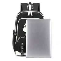 Bzdaisy Multi-džepna školska torba sa USB kablom za punjenje kompatibilan sa 15 '' laptop, naruto uzorak,
