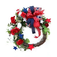 15.74 Američka zastava Cane krug umjetnog cvijeta privjesak porodični ukrasni vijenac B, ljetni klirens