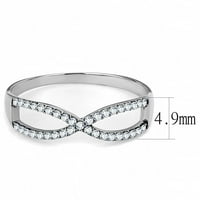 Luxe nakit dizajnira ženski prsten od nehrđajućeg čelika sa okruglim CZ - veličinom