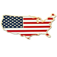 Pinmart's Sjedinjene Američke Države Oblik Zemlja Američka zastava emajl rever