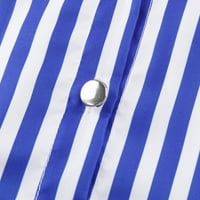 Ženska modna šarmantna košulja vrhovi WAN rupnog gumba prugastim majicama