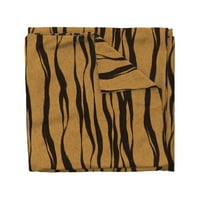 Cover Cover Saten Duvet, King Cali King - Tiger Stripes Animal Print Narančasti Crni Print Prilagođeno