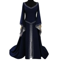 Levmjia Ženska ljetna haljina plus veličina zazor ženske dugih rukava V-izrez dress dress duljina cosplay