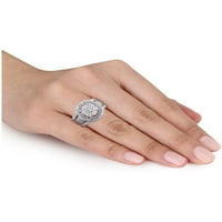 Dijamantni zaručnički prsten i svadbeni set za svadbeni set 2. karat u 10k bijelo zlato