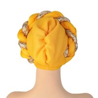 Modna ženska perla pletenica hat ruffle rak zamotavanje kapa za spavanje satena obložene kose BONNETS