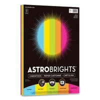 Astrobrights Color Cardstock, LB Pokrivanje težine, 8. 11, različite svijetle boje, 50 pakovanja
