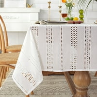 Goory Dekorativna bijela traka za tiskane tablefloth šuplje pamučno vezeno nabori za stolo za stol bez